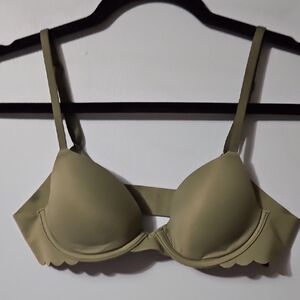 Olive Green Aerie Smoothez Women's Underwire Padded Bra Size 32A